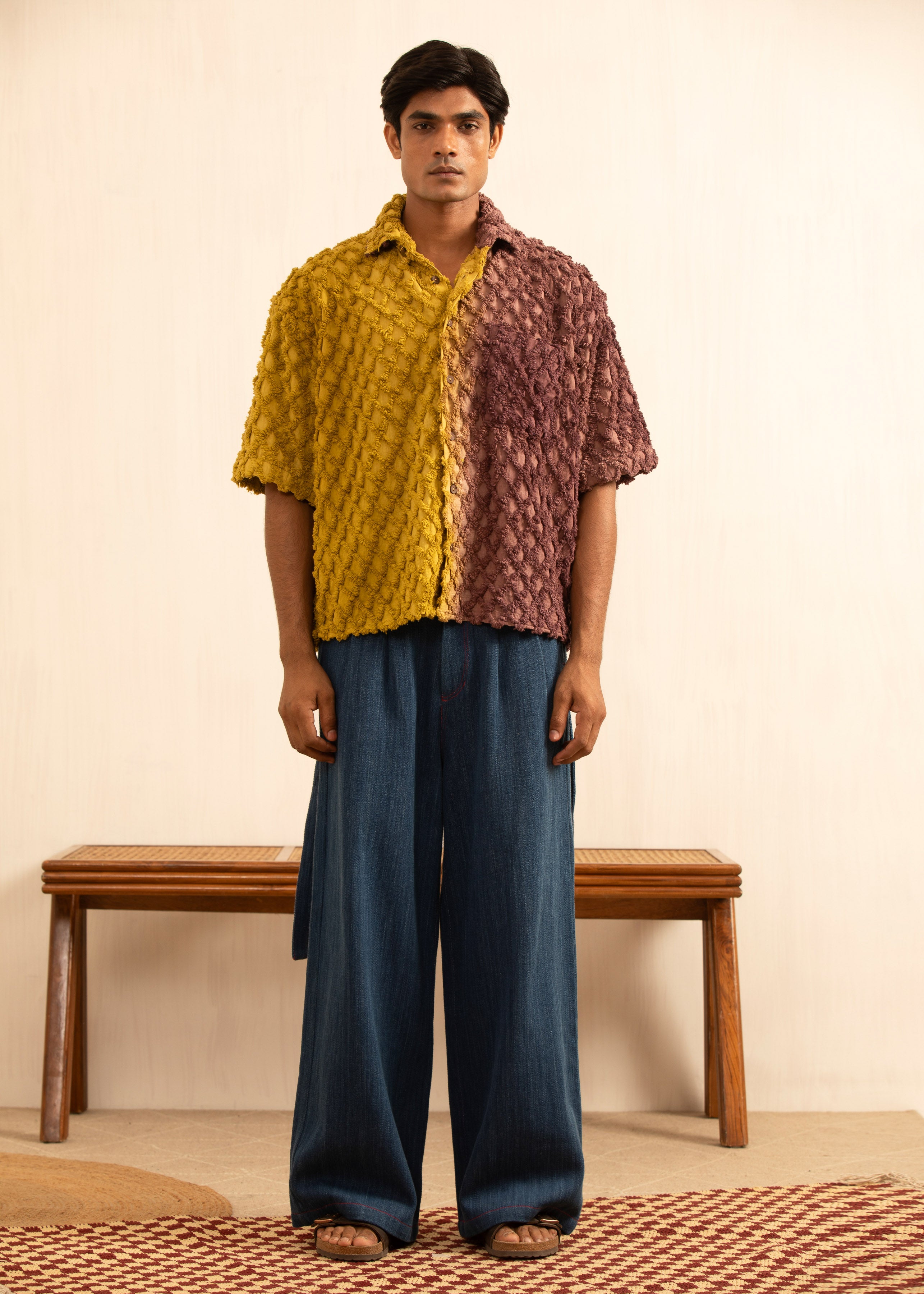 ombre dress shirt Black & Burgundy Ombre Shirt Cosiani