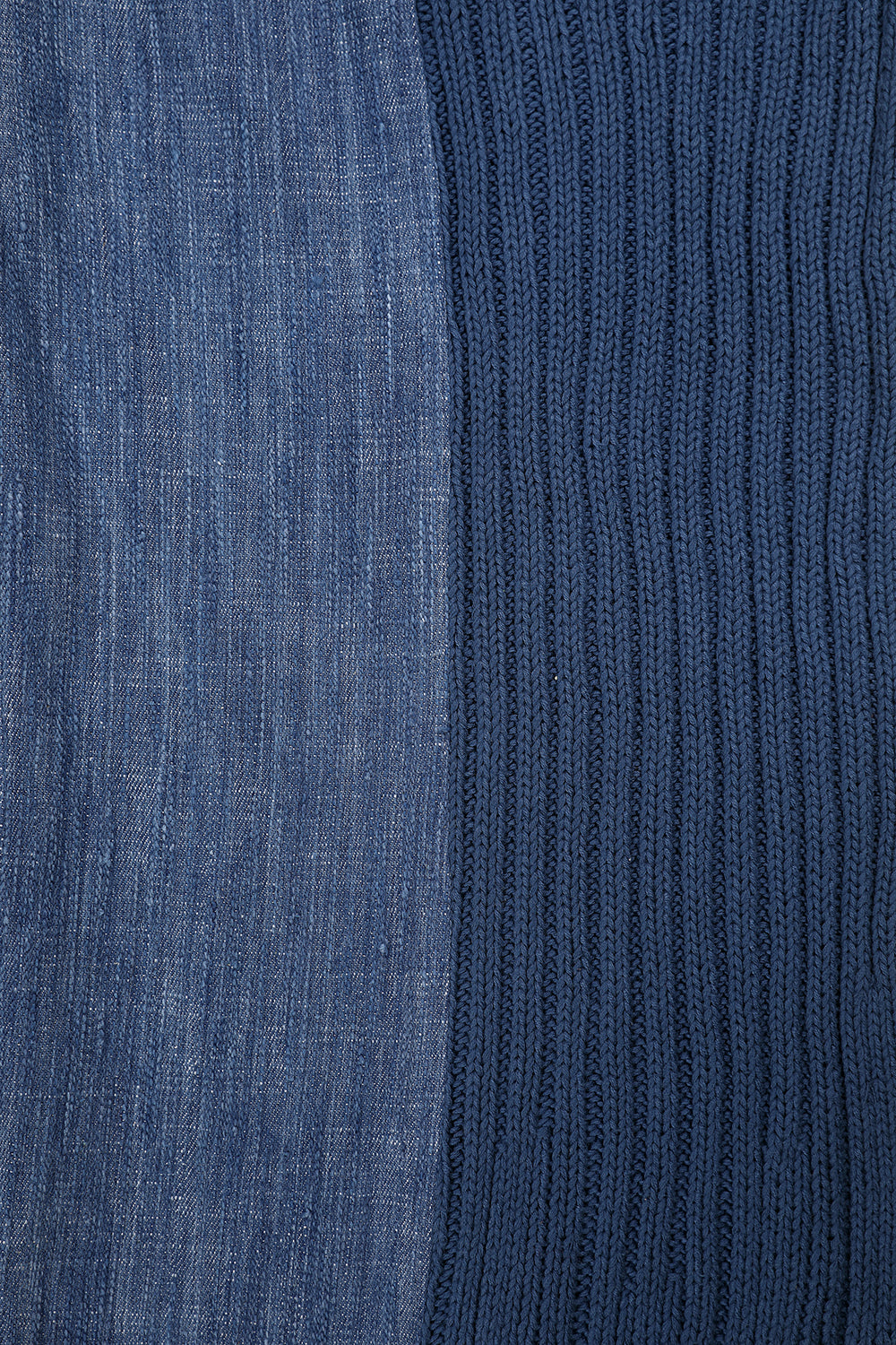 Hand-Knit Khadi Denim Pants