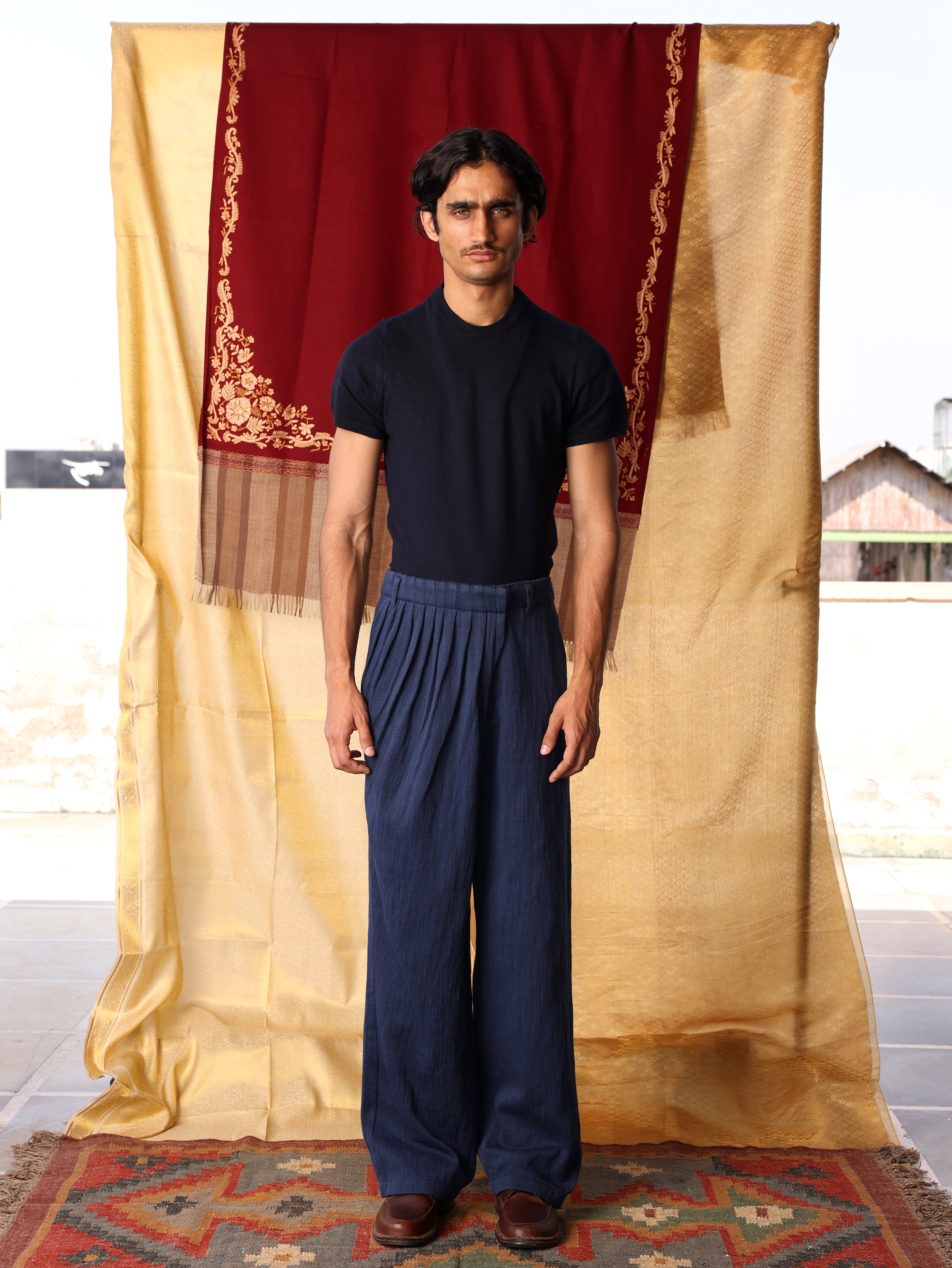 Pleat Wrap Pants