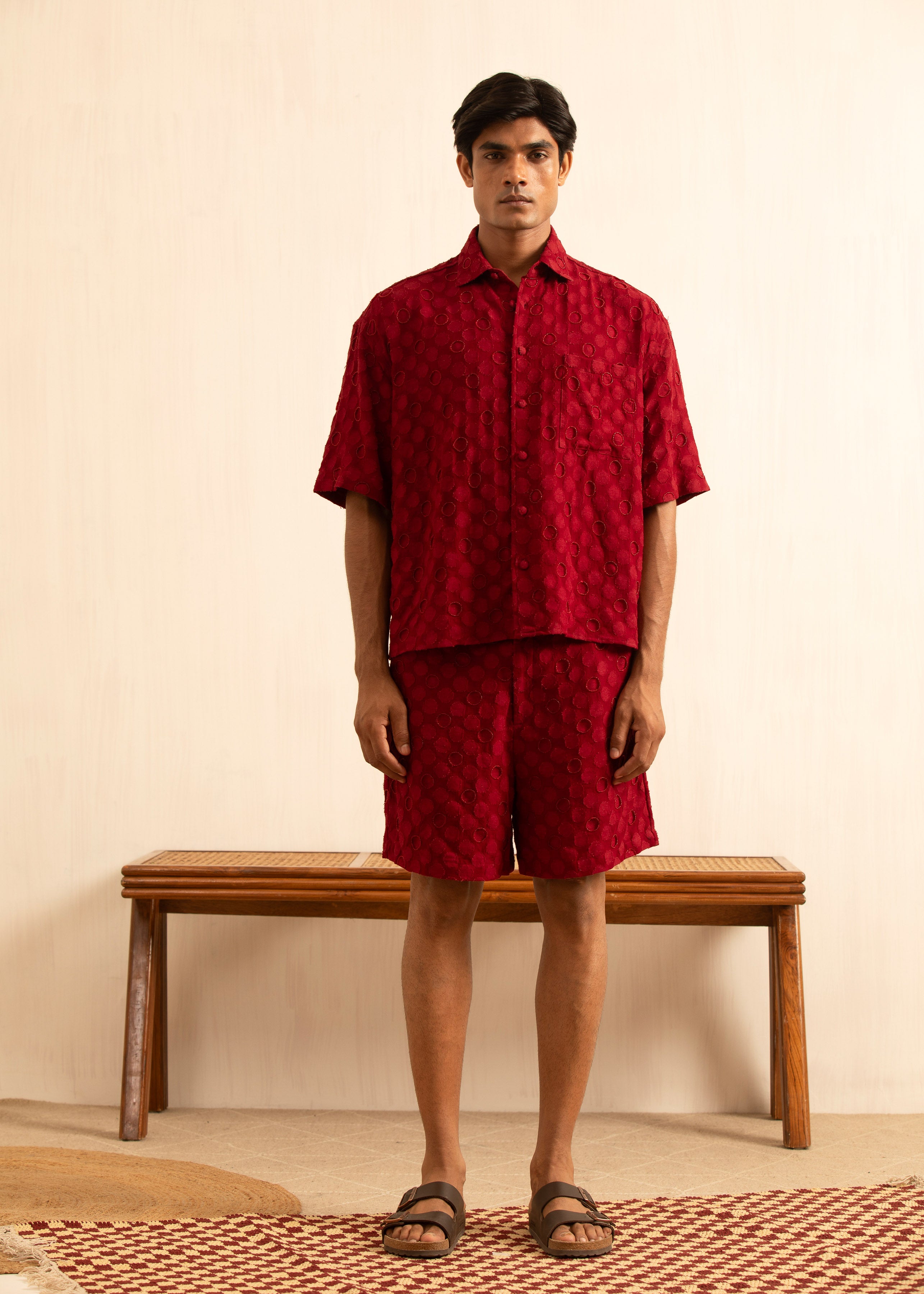 Red Beaded Shorts