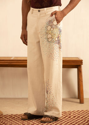 Embroidered Knots Denim