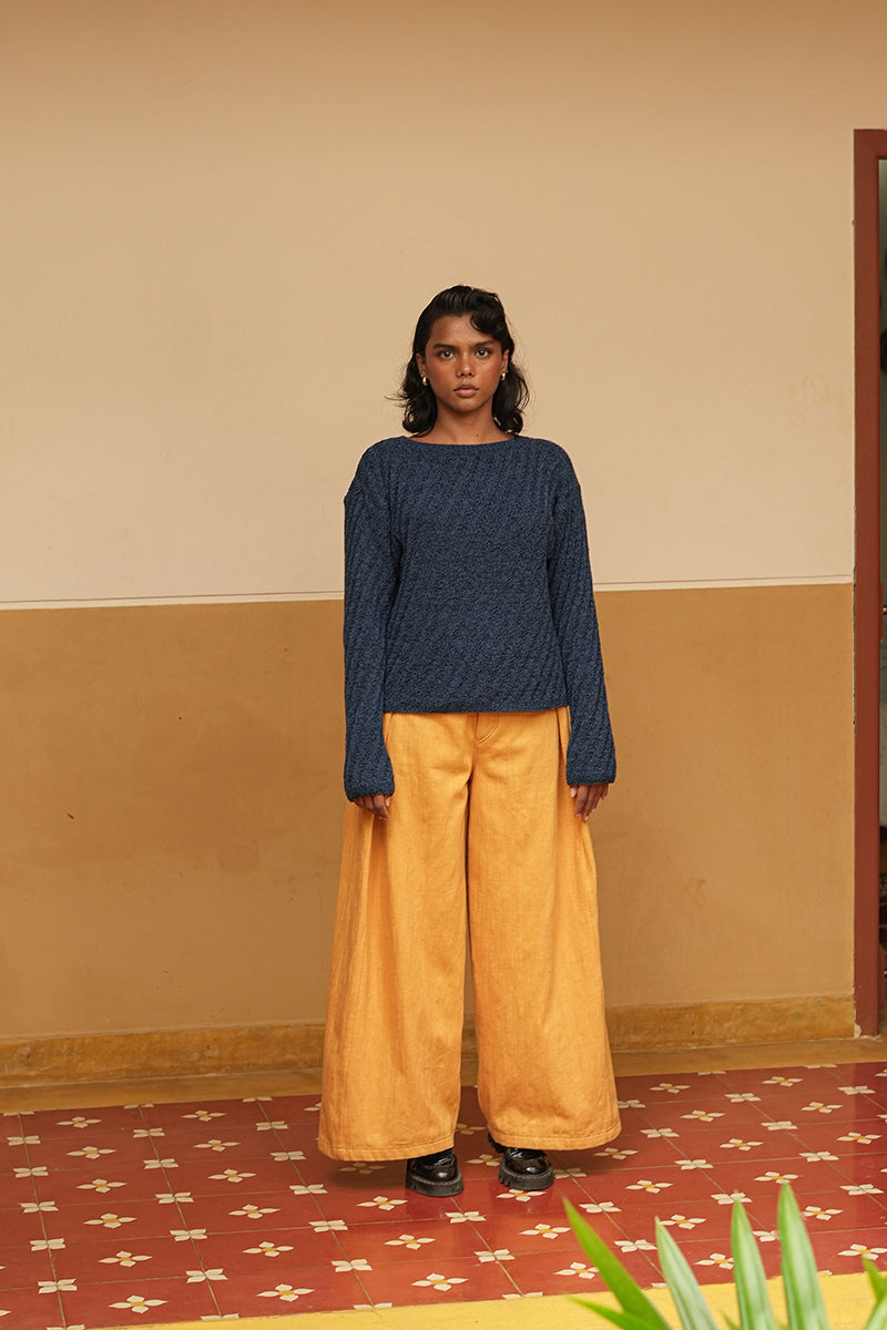 Indigo Drift Kala Cotton Sweater