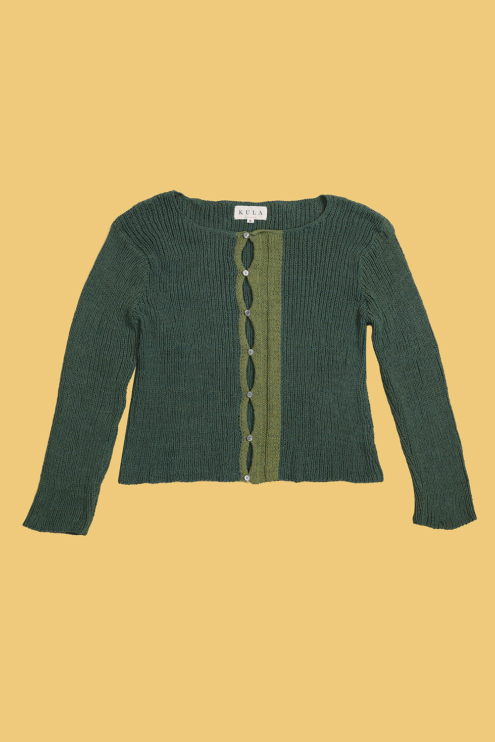 Relaxed Ribbed Boat Neck Cardigan