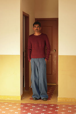 Convertible Sleeve Merino Crew Sweater