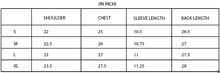Camp shirt sizing